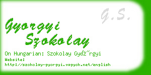 gyorgyi szokolay business card